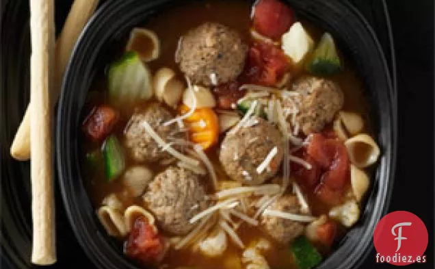 Sopa de Albóndigas de Verduras