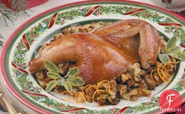 Gallina de Cornualles con Relleno de Naranja
