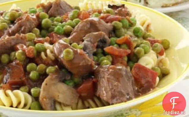 Estofado con Punta de Ternera sobre Fusilli