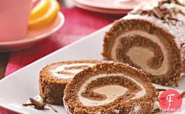 Rollo de Pastel de Helado de Moca