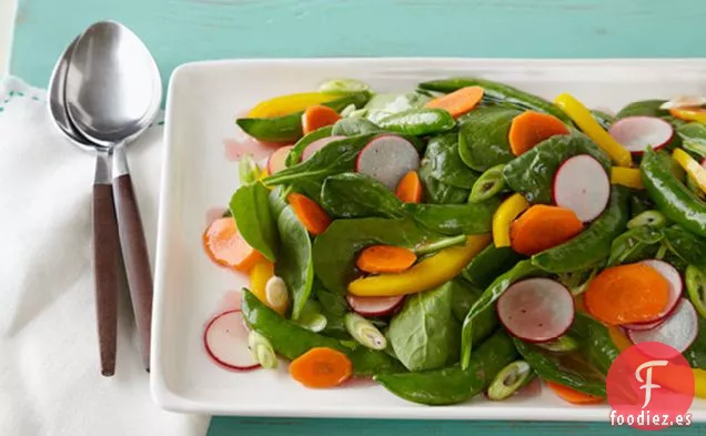 Ensalada de Guisantes con Espinacas y Azúcar