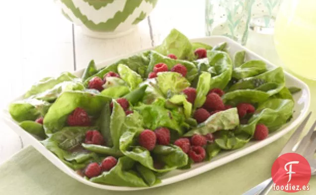 Ensalada de Frambuesa con Guisantes de Azúcar