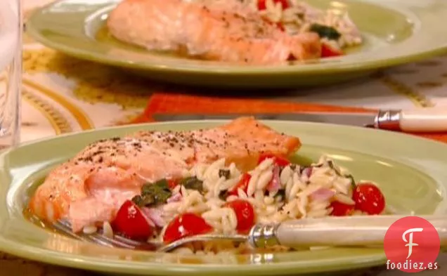 Filetes de Salmón Glaseados con Miel Y Mostaza