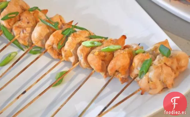 Brochetas de Pollo con Piña y Jengibre