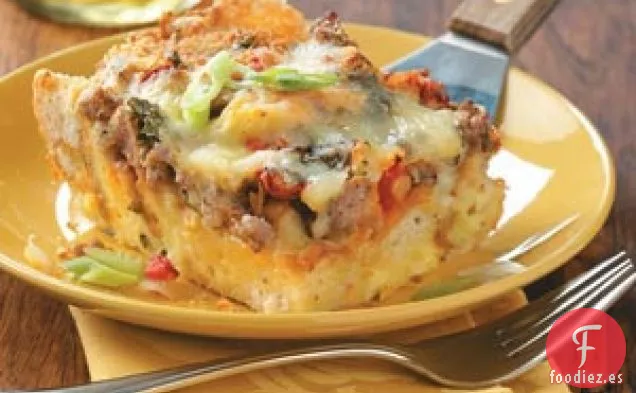 Horneado de Brunch de Queso Brie y Salchichas