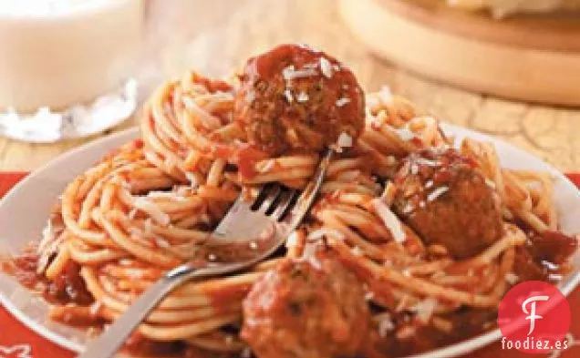 Espaguetis y Albóndigas Italianas