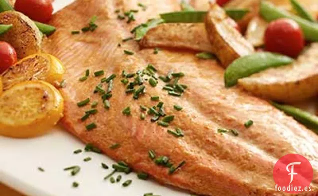 Salmón Asado y Verduras