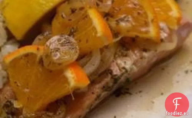 Salmón Asado a La Naranja