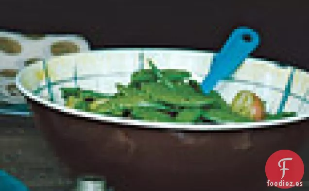 Guisantes y Patatas con Pesto de Perejil
