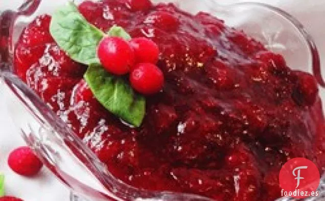 Salsa Navideña de Arándanos