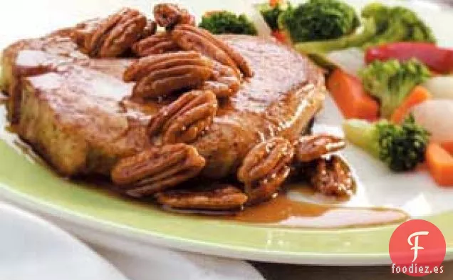 Chuletas de Cerdo con Nuez de Arce