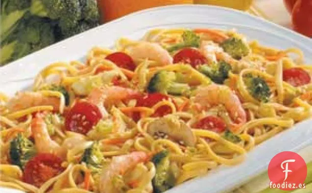 Ensalada de Linguini de Camarones