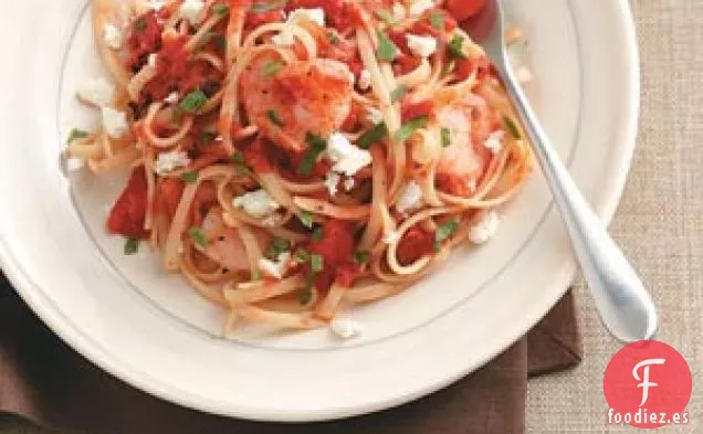 Salsa de Linguini de Camarones y Tomate