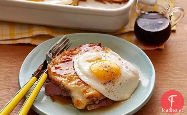 Cazuela de Croque Madame de Tostadas Francesas