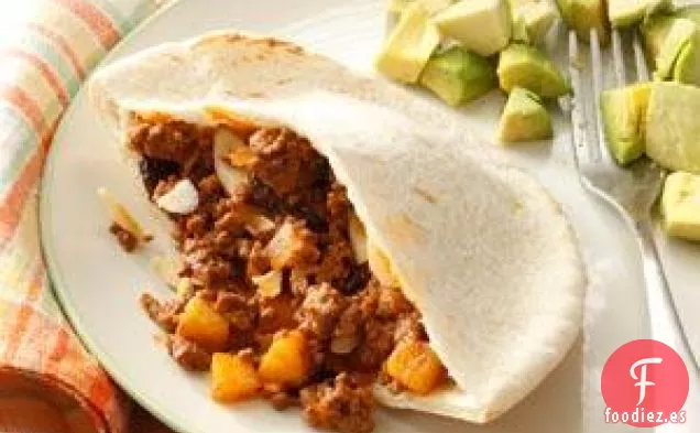 Picadillo en Pan de Pita