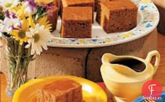 Pastel de Calabaza con Salsa de Caramelo