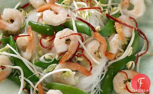 Ensalada Vietnamita de Camarones y Fideos de Cristal