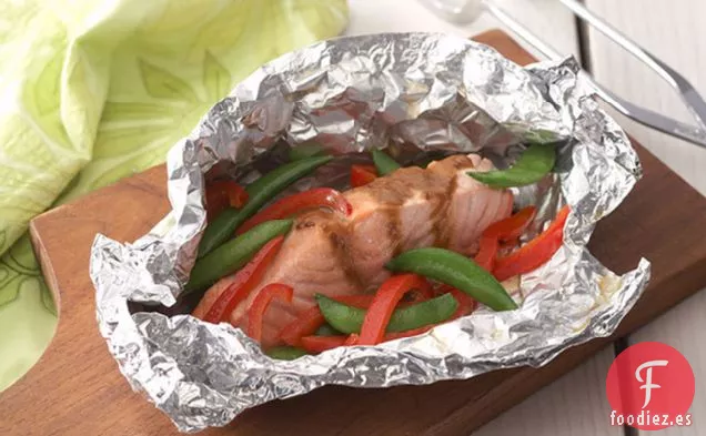 Salmón a la Parrilla en Papel de aluminio