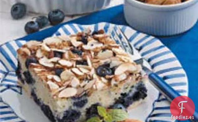 Pastel de Café de Almendras Y Arándanos