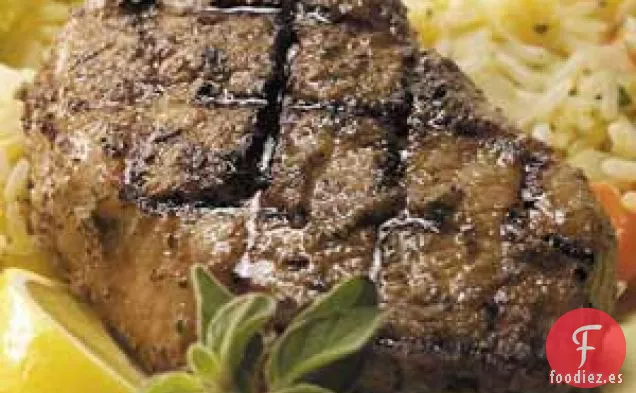 Chuletas de Cerdo Griegas