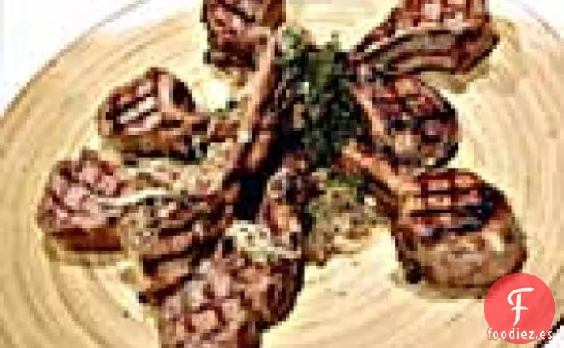 Chuletas de Cordero a La Parrilla con Pimiento