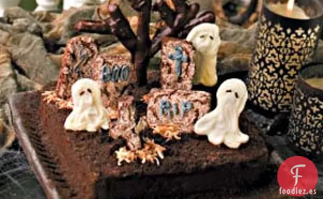Pastel de Fantasmas en el Cementerio