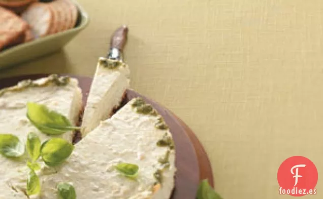 Tarta de Queso con Pesto de Cangrejo