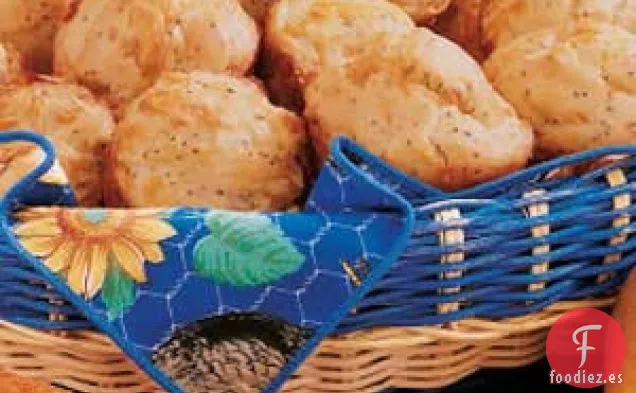Magdalenas de Queso Cheddar con Amapola