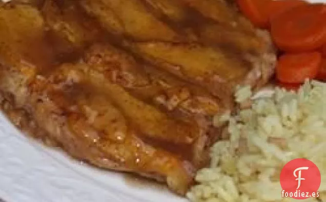 Pollo al Horno con Duraznos