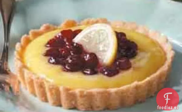 Tartas de Limón Con Arándanos Rojos