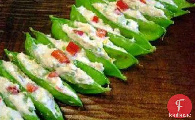 Ensalada De Cangrejo En Guisantes De Nieve