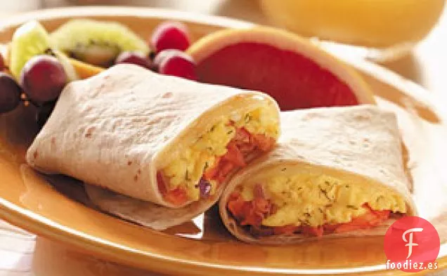 Wraps de Salmón Ahumado y Huevo