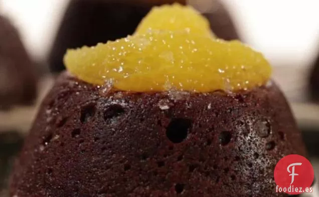 Pasteles de Lava de Chocolate Y Naranja