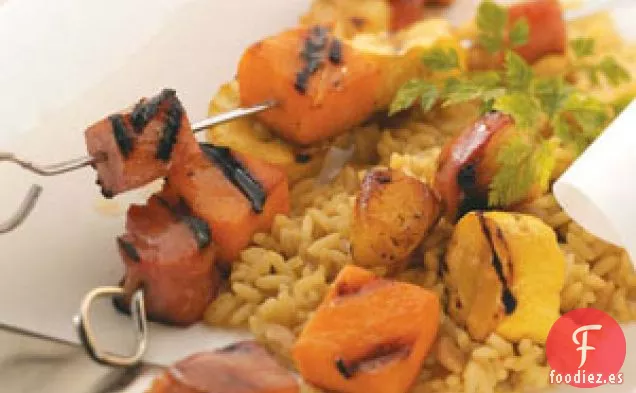 Brochetas de Jamón y Camote