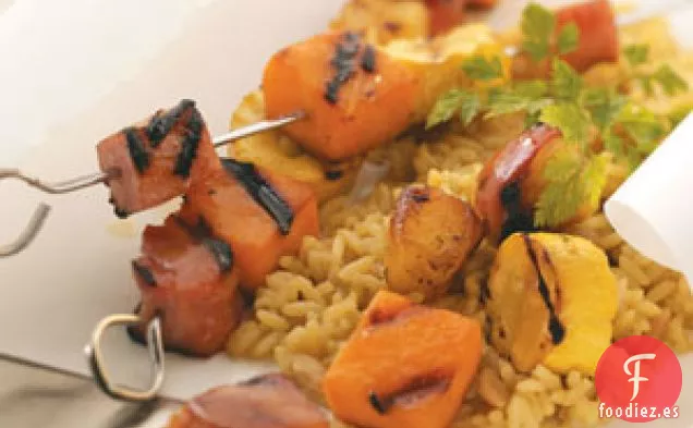 Brochetas de Jamón y Camote para 2