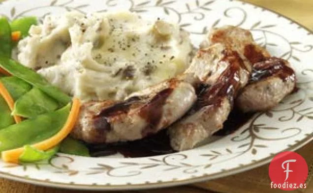 Medallones de Cerdo con Salsa Balsámica de Frambuesa