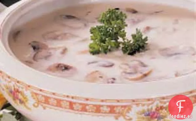 Crema Rápida de Sopa de Champiñones
