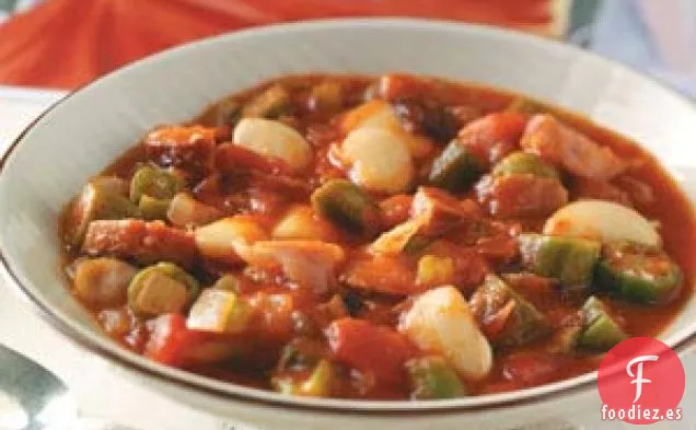 Guiso de Frijoles con Okra y Mantequilla