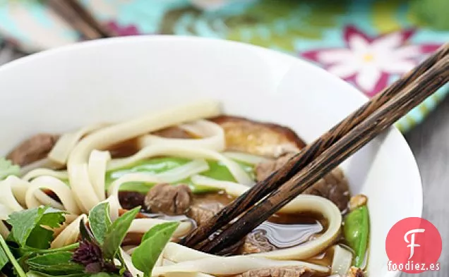 Sopa de Fideos de Arroz Vietnamita con Carne de Res
