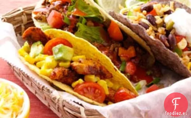 Tacos de Frijoles Negros y Maíz