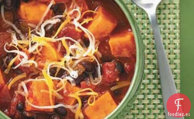 Chile de Camote y Frijoles Negros