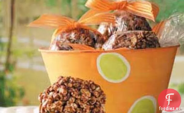 Bolas de Palomitas de Maíz de Chocolate