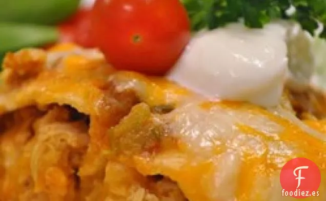 Cazuela de Enchilada de Pollo con Chile Fácil