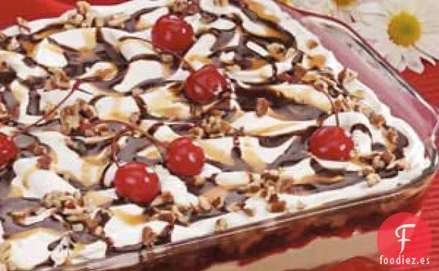 Postre de Tarta de Queso y Plátano