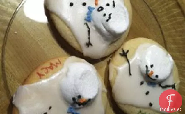 Galletas de Muñeco de Nieve Derretidas