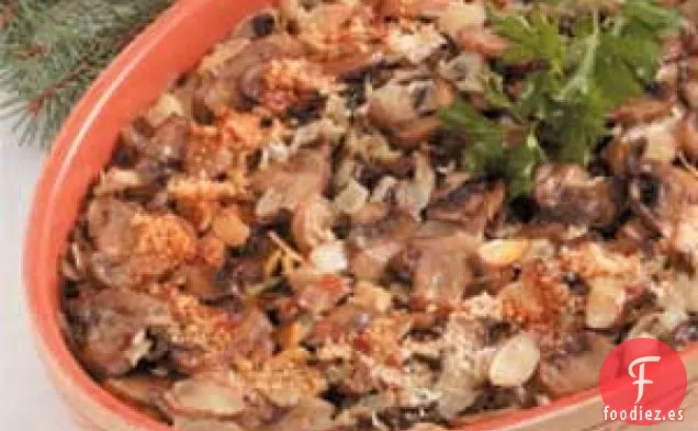Horneado de Arroz Salvaje con Champiñones