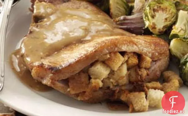 Chuletas de Cerdo Rellenas De Relleno
