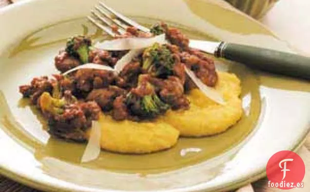 Salchicha Italiana con Polenta