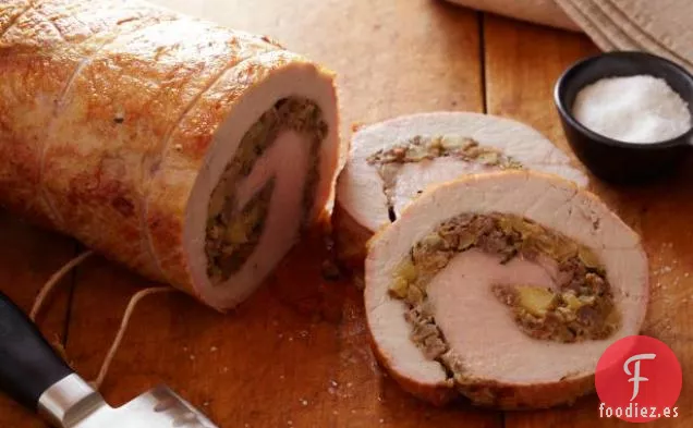 Asado de Cerdo Relleno de Salchicha y Manzana