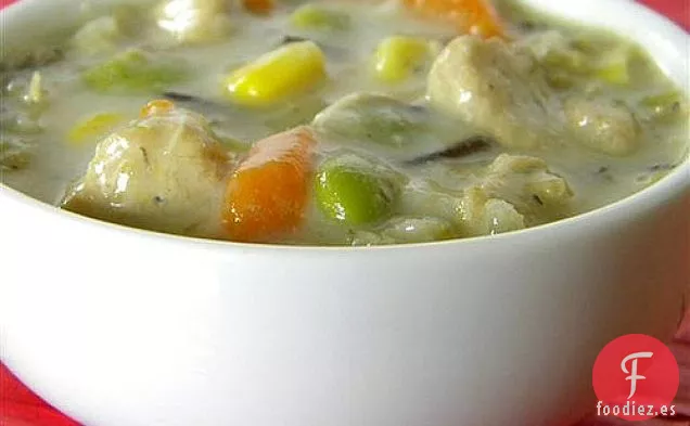 Sopa de Pollo con Coco y Arroz Salvaje